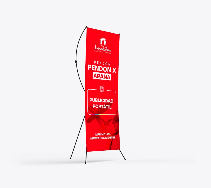 Soporte Móvil Formato X: Publicidad Impactante y Portátil para tu Empresa