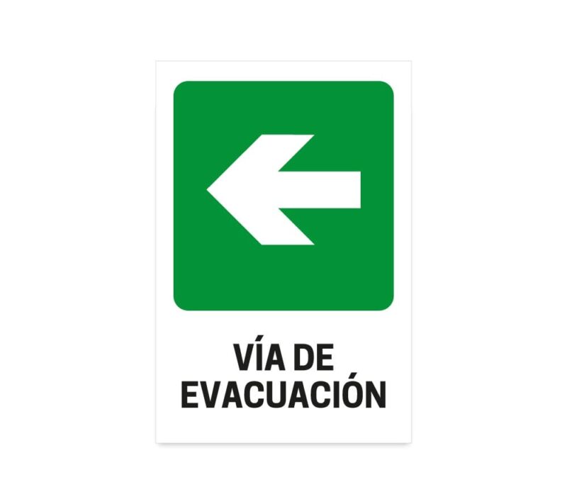 Vía de Evacuación Flecha Izquierda