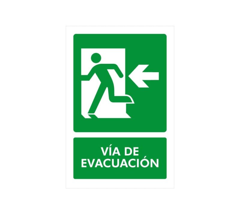 Vía de Evacuación Flecha Izquierda