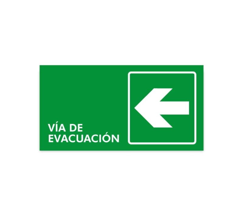 Vía de Evacuación Flecha Izquierda
