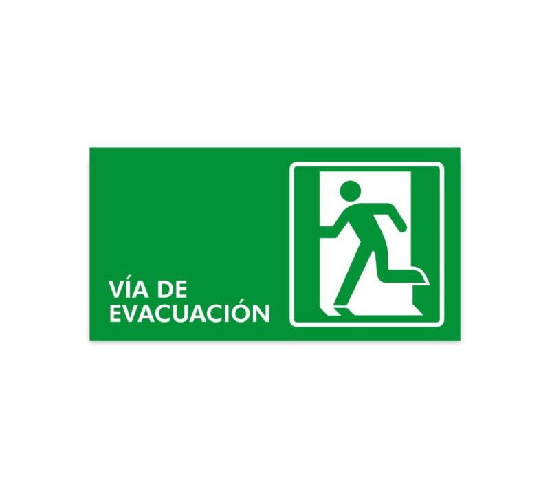 Vía de Evacuación Flecha Izquierda