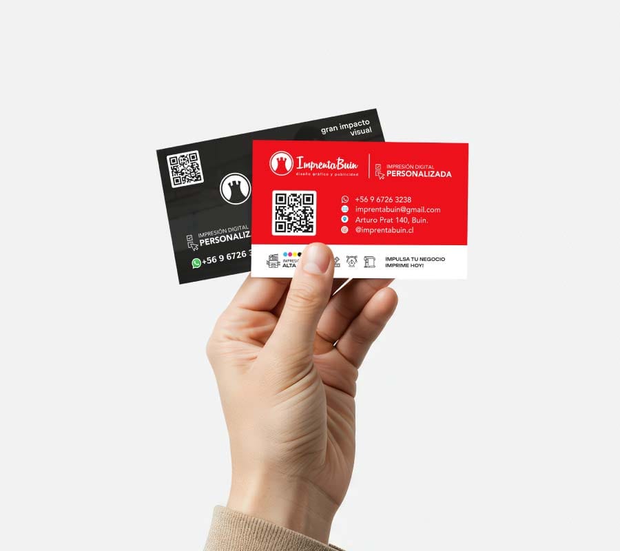 Tarjetas de presentación laminadas en papel couché 300 g