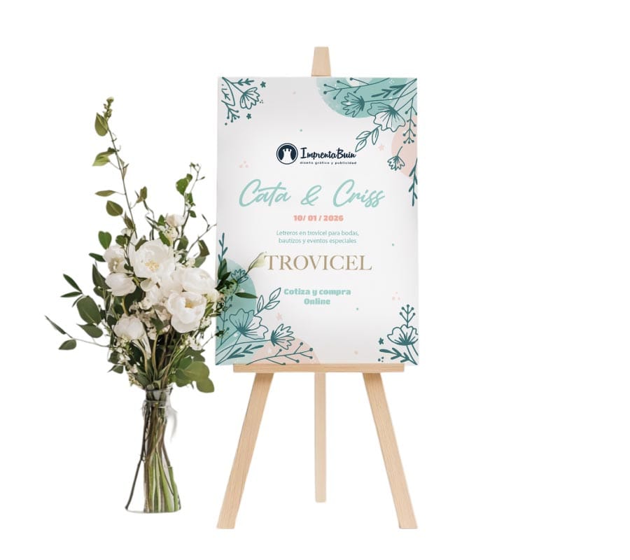 Carteles para usar en atril ceremonias, eventos - matrimonios, bodas