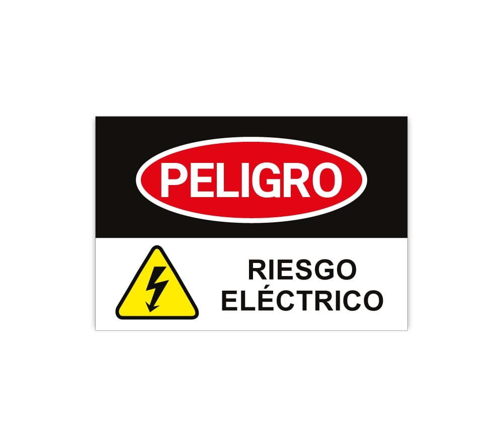 alt="Señalética Peligro Riesgo Eléctrico para empresas e instalaciones industriales"