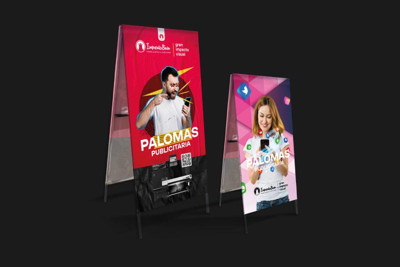 paloma publicitaria tipo A impresa en Chile