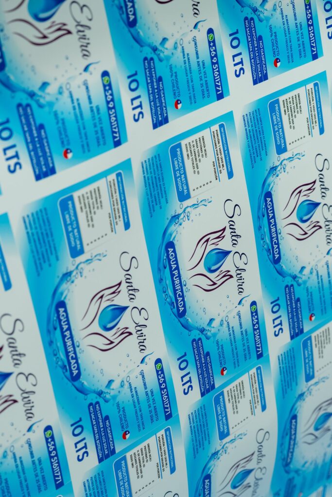 Impresion etiquetas de bidon de agua -stickers para cerrar bolsas y cajas1
