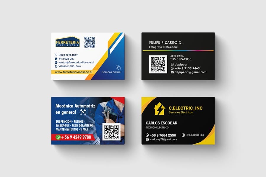 Tarjetas de presentación laminadas mate con terminación premium