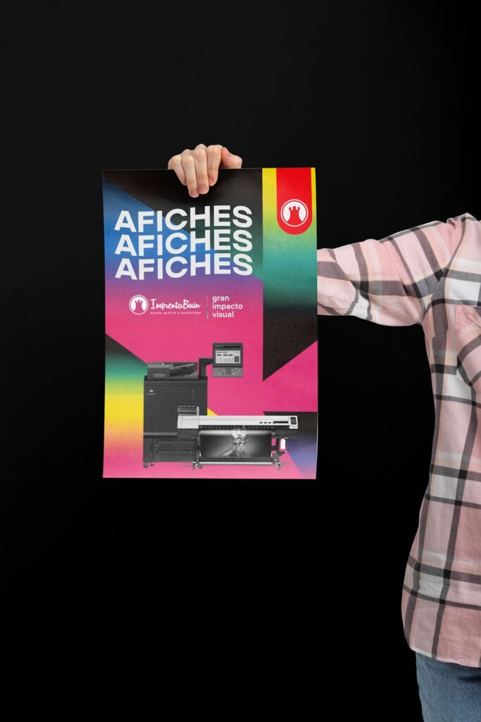 Afiches gran formato 44x60 cm: máxima visibilidad para campañas de alto impacto.