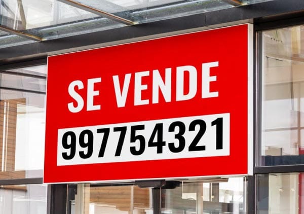 letrero se vende inmobiliario Chile