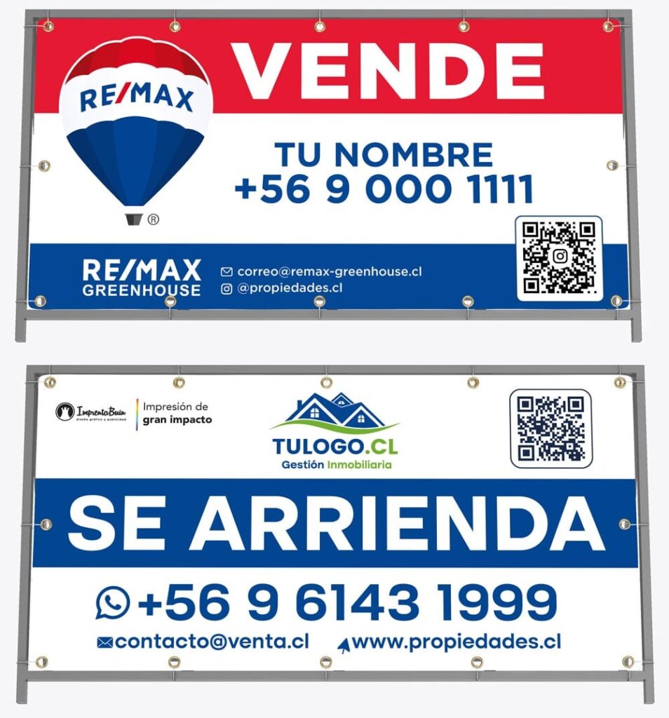 Letrero inmobiliario Se Vende para casa o propiedad