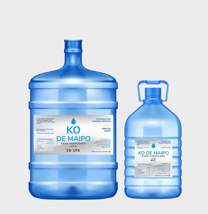 Etiquetas adhesivas para bidones de agua