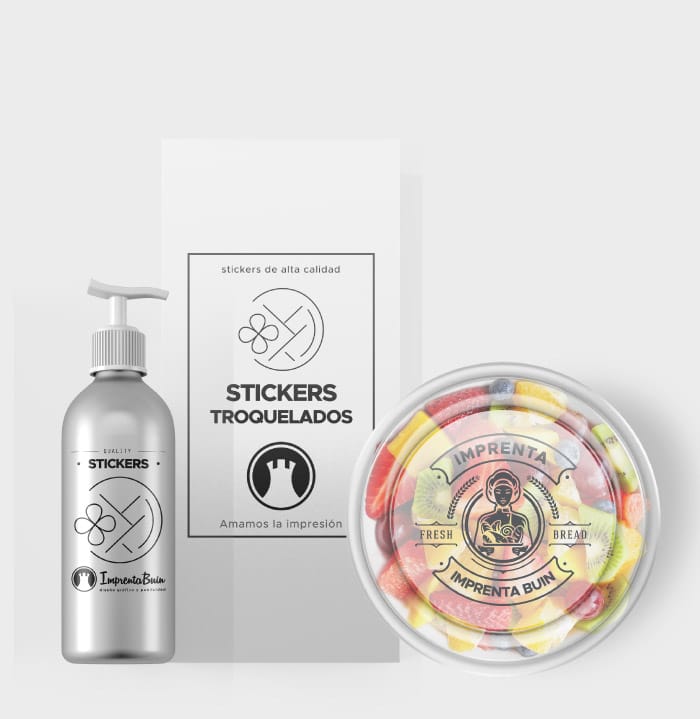 Stickers transparentes personalizados para envases