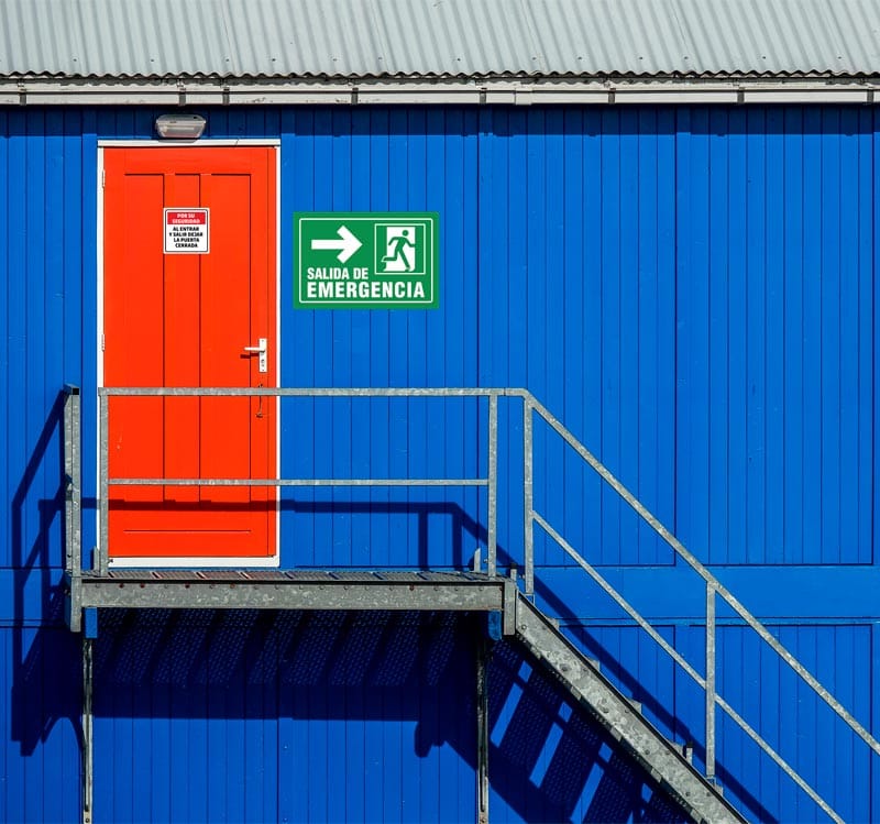 Señalética de vía de evacuación
