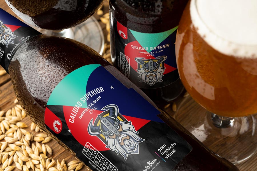 Impresión de etiquetas de cerveza artesanal chile por menor en adhesivo PVC