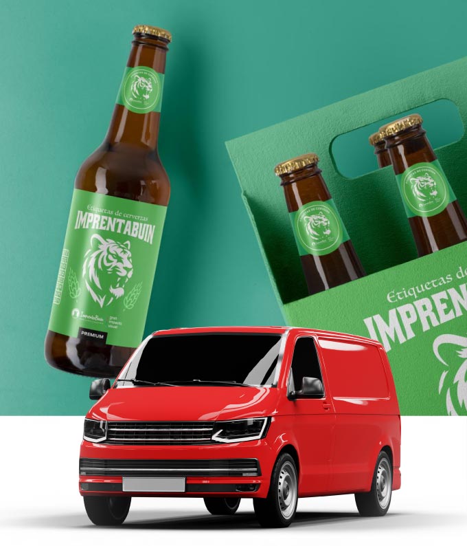 Imprimir etiquetas de cerveza con envío a regiones y todo chile