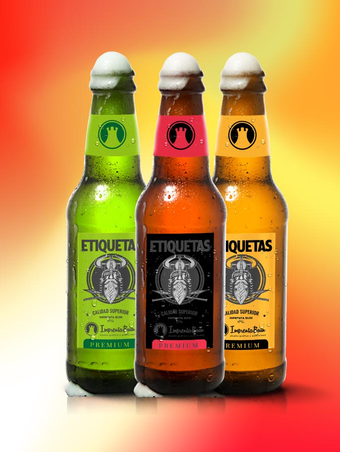Impresión de stickers personalizados para botellas de cerveza artesanal