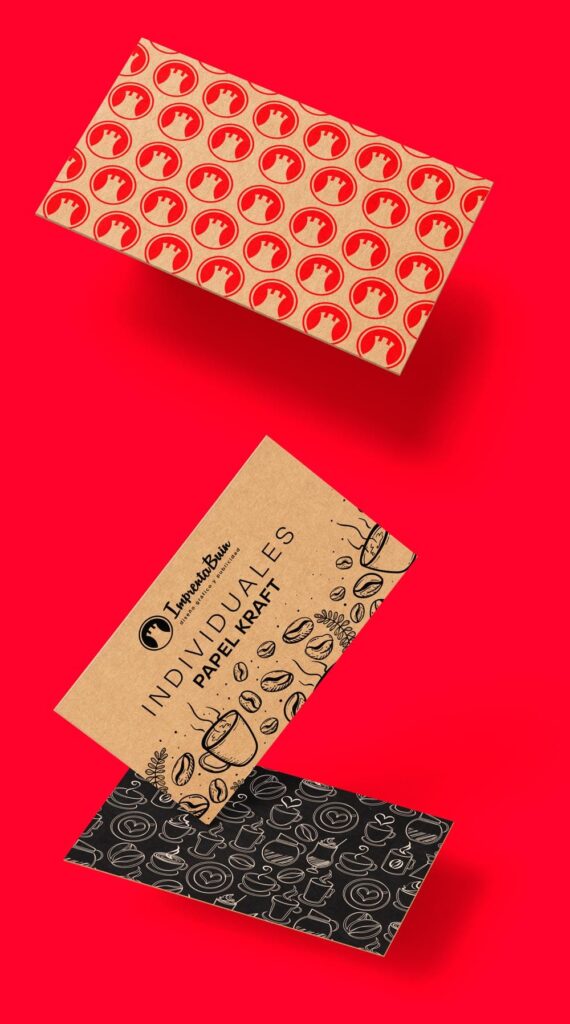Impresión de individuales y pliegos de papel kraft personalizado