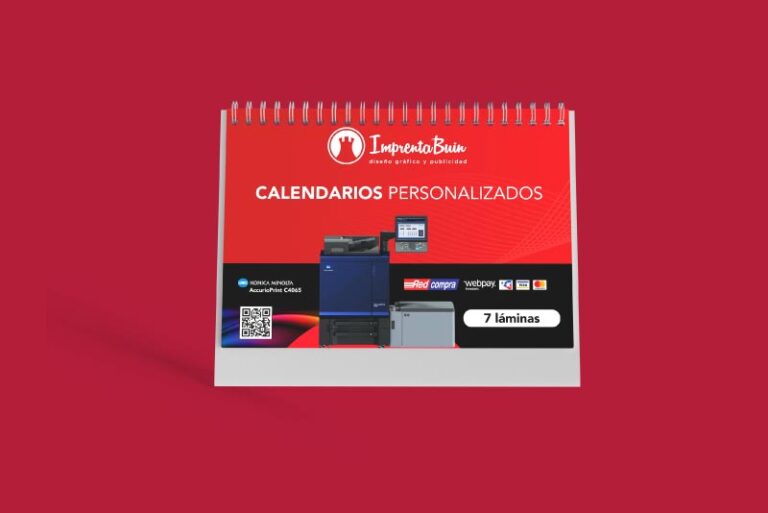 calendario premium con anillado metálico
