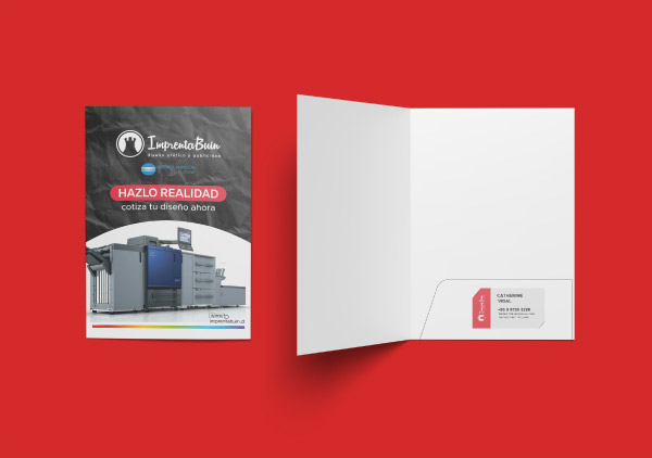 impresión de carpetas a color Imprenta Buin